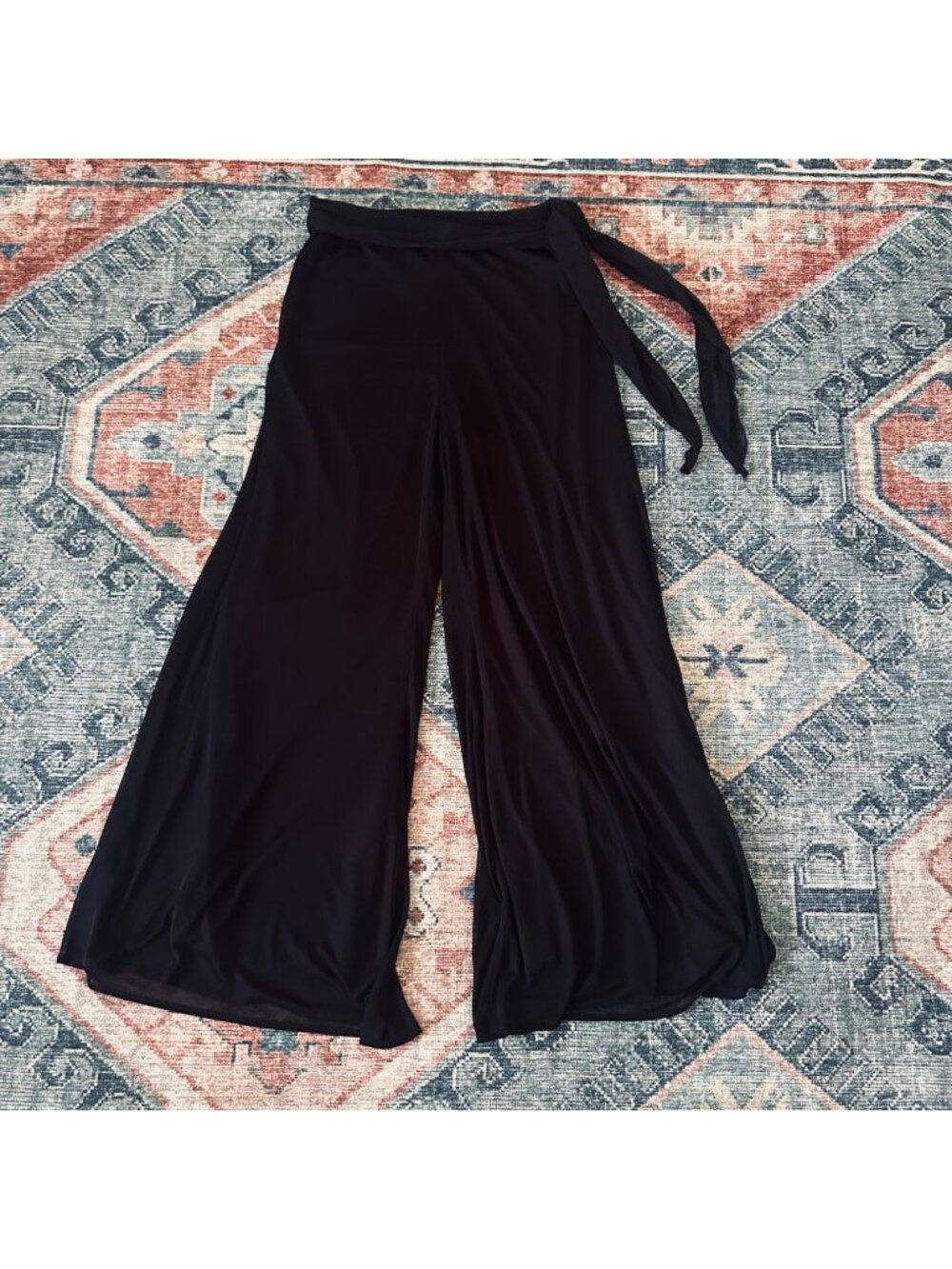 Onyx Nite Black Wide-Leg Palazzo Pants Witchy Fairygrunge Whimsigoth Size L